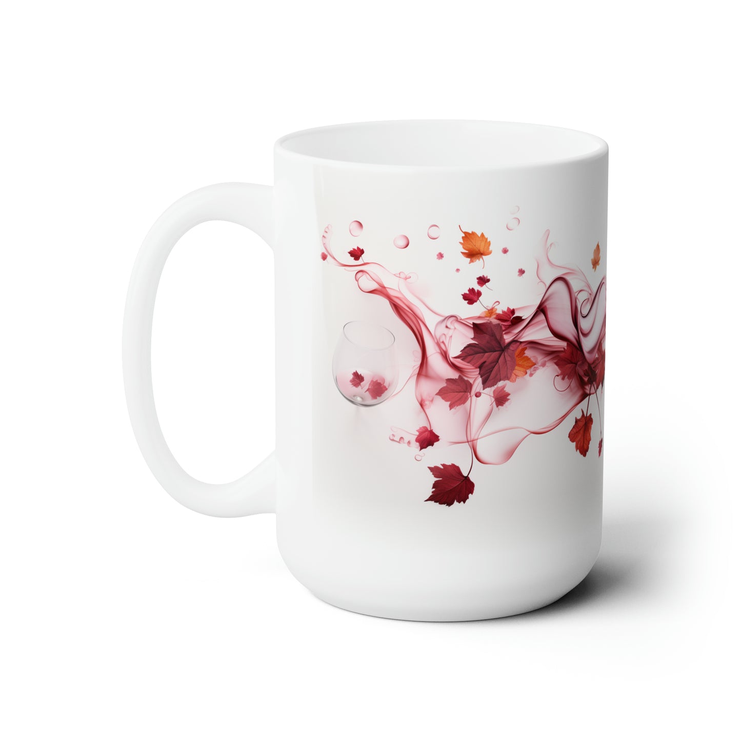 Rustic Elegance: Vineyard-Inspired Coffee Mug with Grape Leaves and Vines Pattern